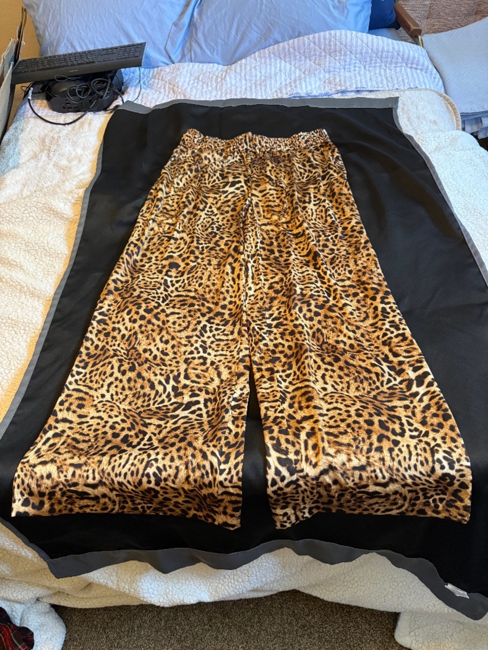 Inc cheetah print wide leg pants